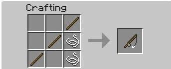 Making a fishing rod in the crafting table is simple - it looks just like a fishing pole!