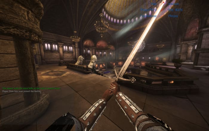 A free-for-all game is a great way to practice your swordfighting skills.