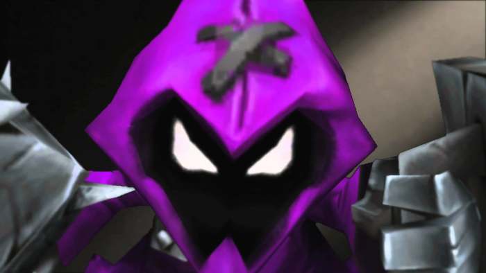Stare deep, deep into his tiny, 100% dispensable face of evil!