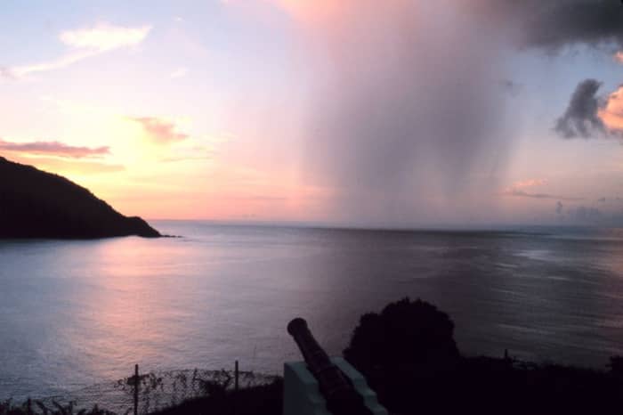 The calm and the storm in one picture: I simply like this picture because you get to see the dual nature of rain.
