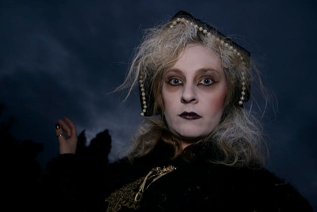 Theater makeup has to be exaggerated and overdone to compensate for the wash-out effects of the stage lighting