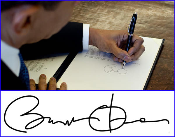 Barack Obama's signature on a card or piece of paper is worth $50 to $100. His signed photographs can sell for $150 to $300.
