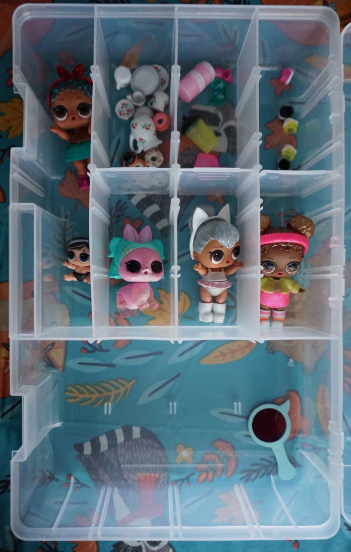 A clear tackle box works well for organizing the infinite number of accessories you'll acquire in very short amount of time.