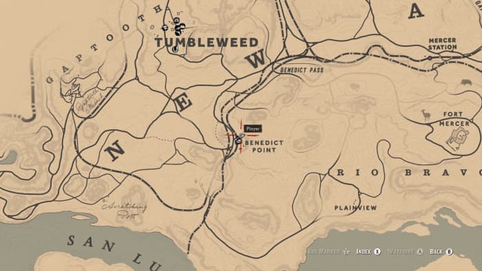 You can find the next map at this point . . . Benedict Point that is.