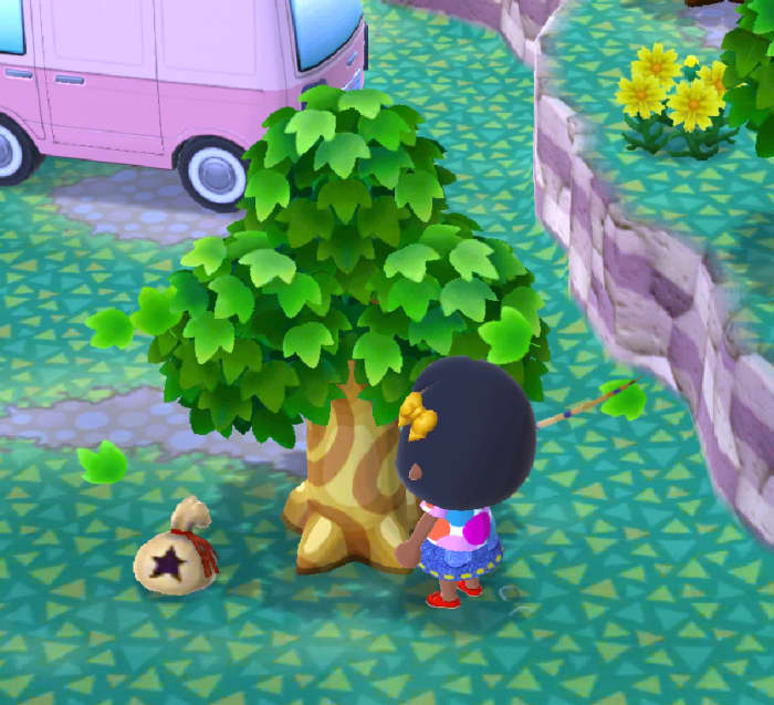 Every day, one of the fruitless trees will drop a bag of bells!