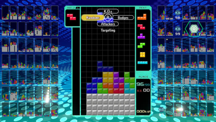 Here is an example of a well that could allow the player to get a Tetris combo by dropping the long thin I-block, if only it weren't so far away.