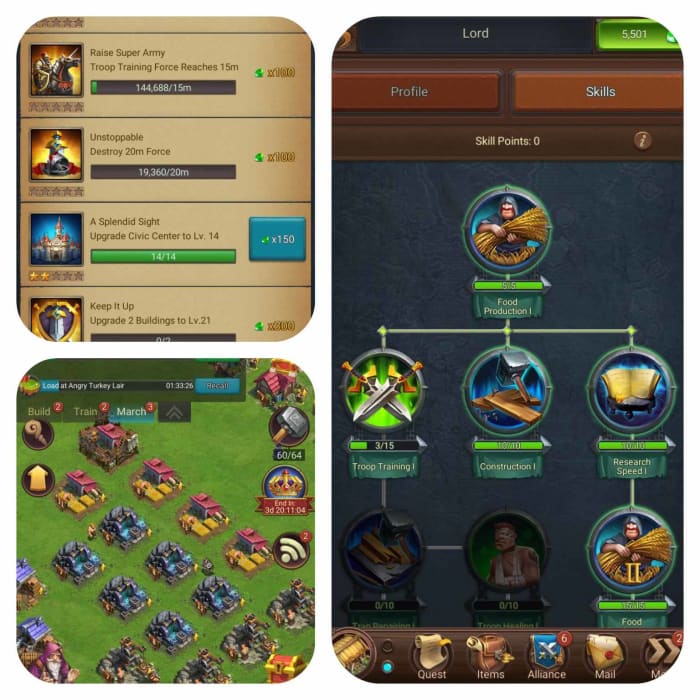 How to Progress Quickly: Farm, produces and plunder.