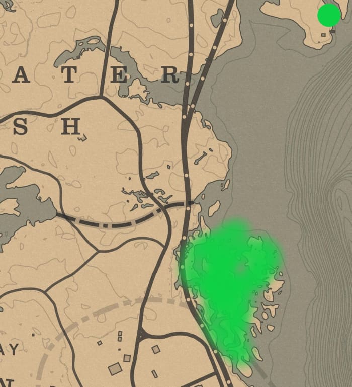 Apart from the areas marked in green you can also find them flying in this area. Look for a pink flamingo looking bird. 