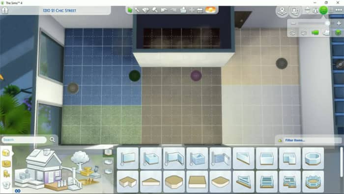 Draw Walls to Enclose Rooms: Since I was doing this apartment as a loft, I wanted to use as few walls as possible. I only enclosed the bathroom. The rest of the apartment uses dividers, furnishings or flooring to transition between areas.