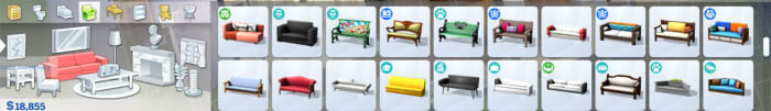 If you're new to build mode, you might be surprised by the large selection of items, colors and patterns.