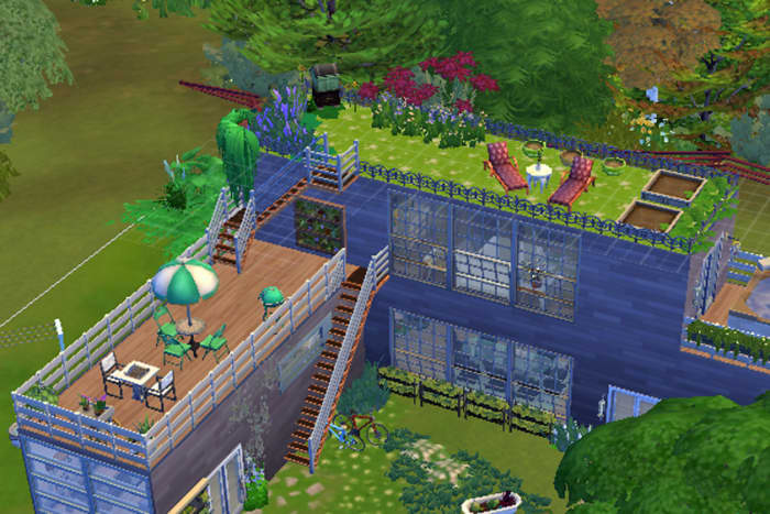 Grow fruits and veggies, decorate and let your Sims relax and enjoy their rooftop garden.