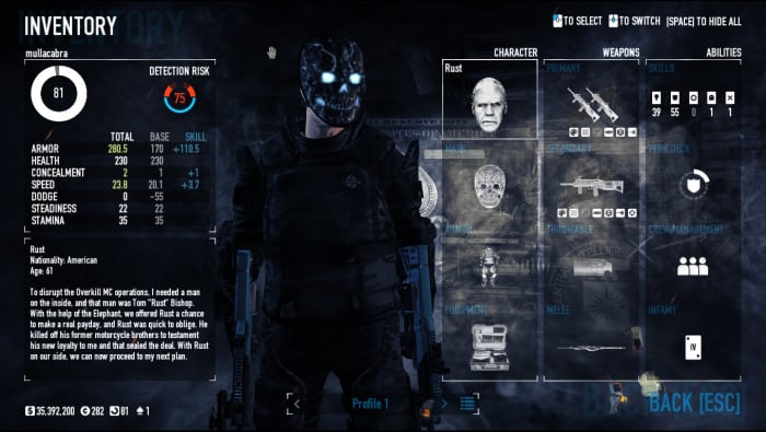 This is what your inventory should look like; don't forget your Doctor Bags!