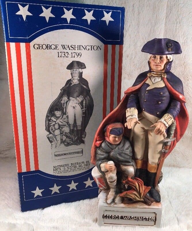 Beautiful McCormick porcelain decanter figurine.of the first President of the United States, made for the Bicentennial year 1976.