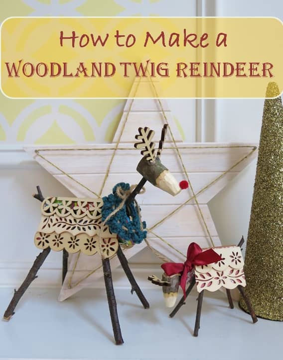 Twig reindeer make for a lively addition to your holiday display. Here's how to make your own!