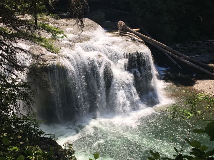 Lower Lewis River Falls is a breathtaking sight and just a very short walk from the trail's parking lot.