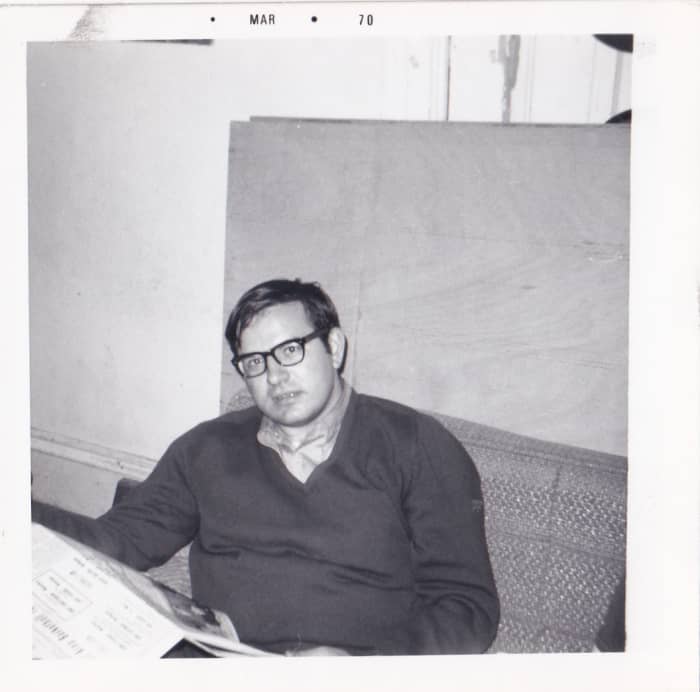 Picture taken in 1970 while home on leave from the Navy. I had been smoking for almost three years.