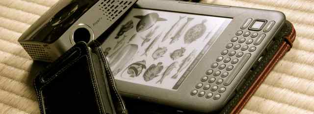 A light teaching toolkit - phone for audio listening exercises, mini-projector for visual prompts and a Kindle as a textbook and dictionary replacement.