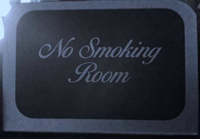 Scatter these handy little no smoking signs all over your house. Or maybe a big one on your front door.