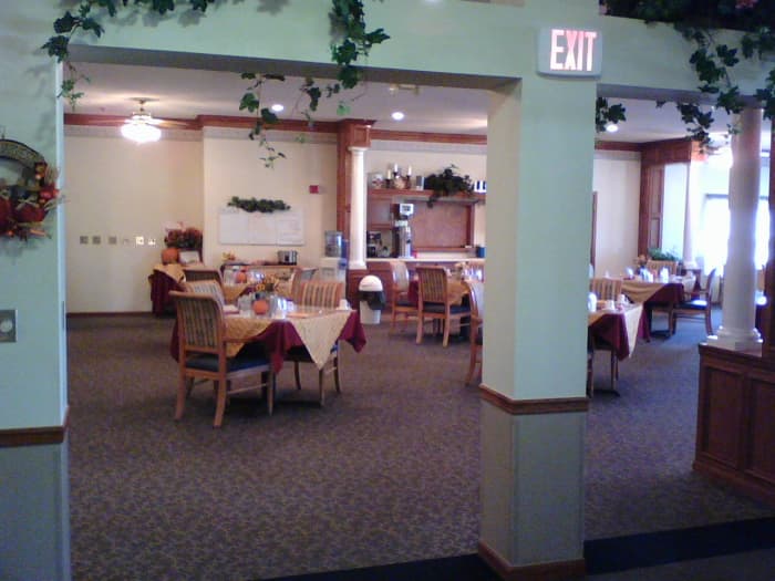 Assisted living facilities often promote relationships through a common dining hall.