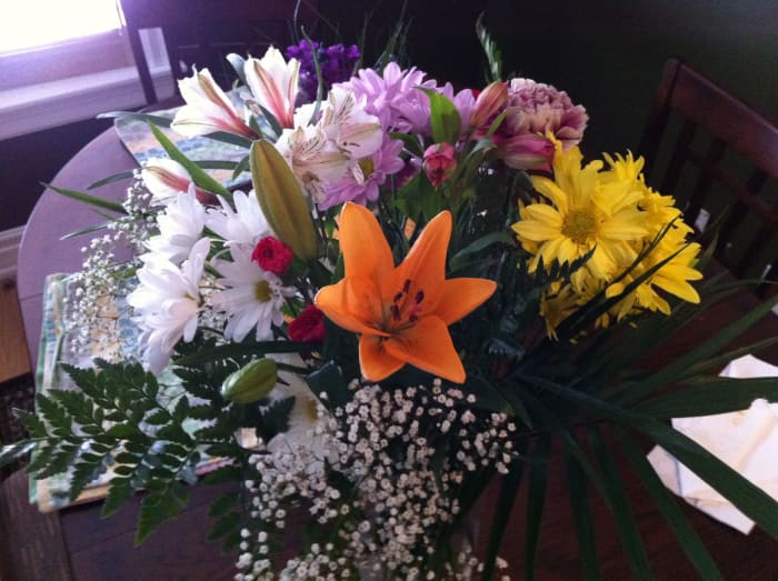 These flowers from Matt were waiting for me when I got home on January 31.