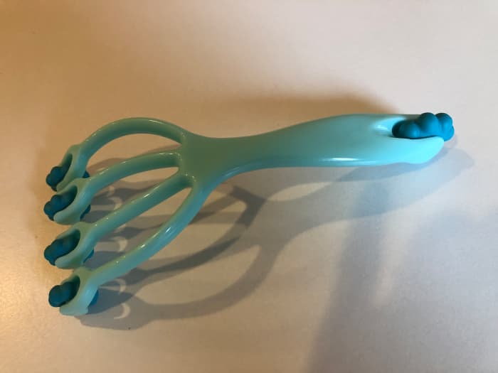 I found this at Ross For Less. I complete the self-massage exercises from the video several times a day and then roll the scar and numb area with this tool before going to bed.