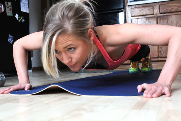 woman doing a pushup