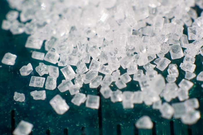 White sugar crystals