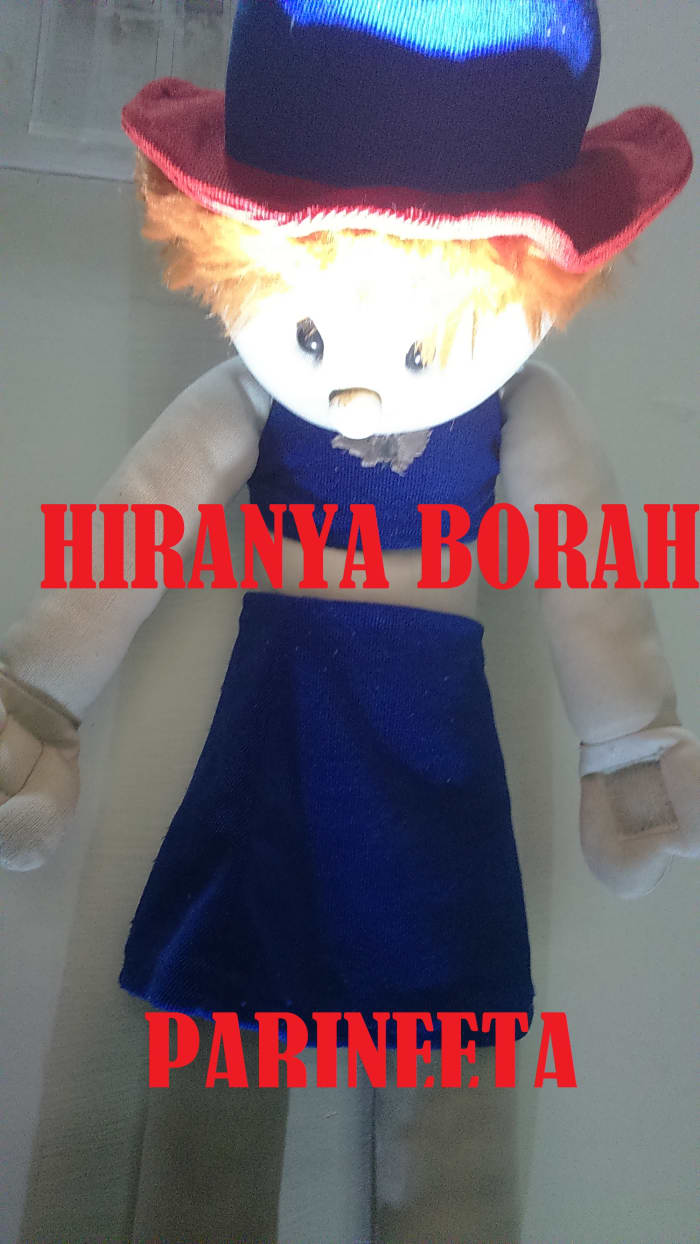 I don't know why Hiranya Borah chose this cover. It makes the story look like a horror story about a possessed doll.