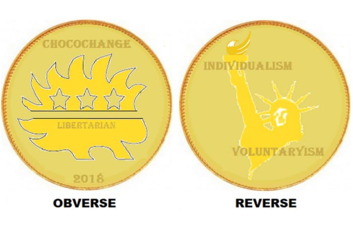 The ultimate libertarian money is finally here and it’s easily available to all: Libertarian foil-wrapped ChocoChange!