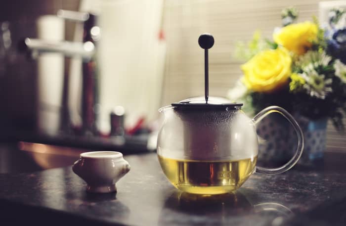 Valerian root tea amongst other relaxing caffeine-free teas may help slip your body into restful sleep.