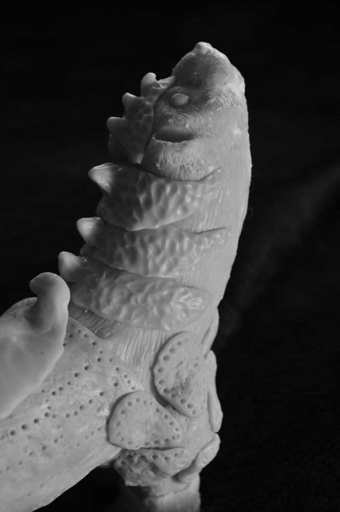 Sculpting is one of my other hobbies. Here an armored ferret waits for me to create a furry rider for it.