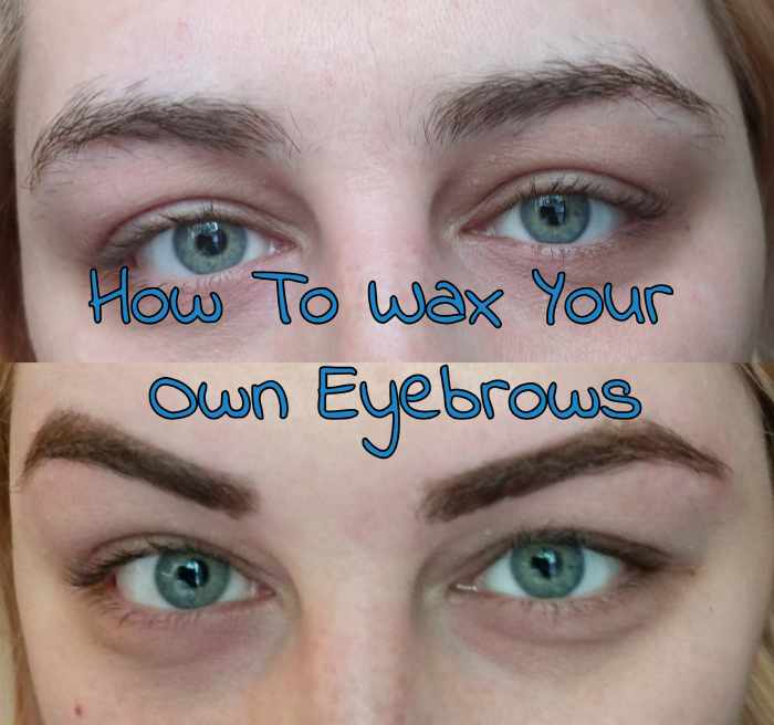 My before and after DIY eyebrow waxing photos.