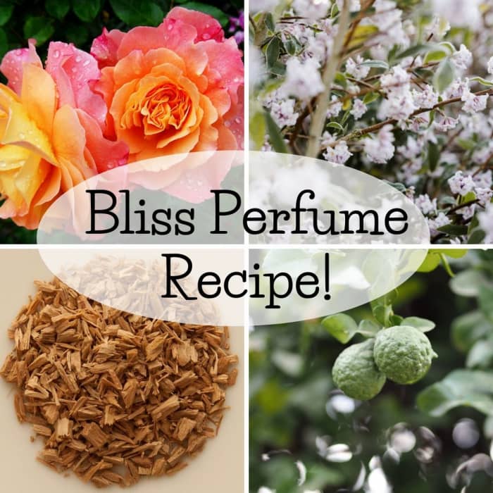 Combine the following essential oils with their corresponding formula: 1 drop each of rose and jasmine; 2 drops each of sandalwood and bergamot