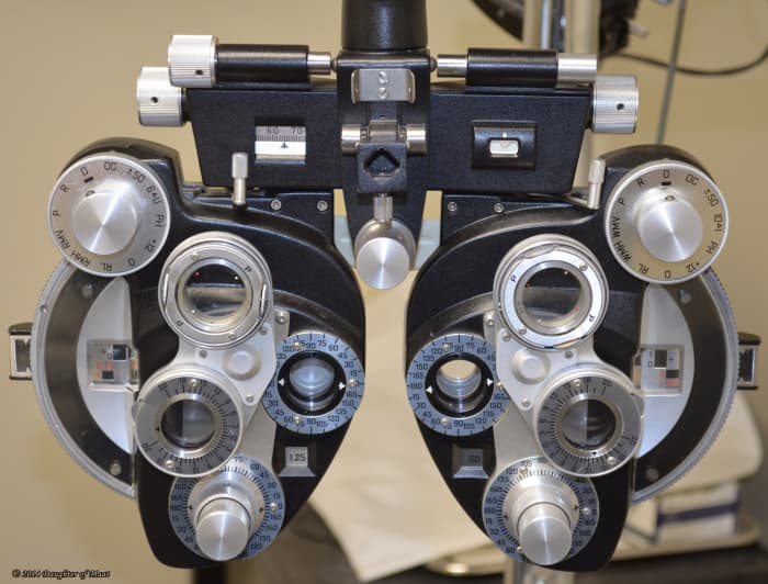 The Phoropter is used during the test known as the refraction, can be really tricky, especially for new technicians