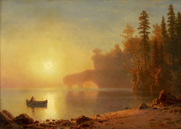 Albert Bierstadt: "Indian Canoe"