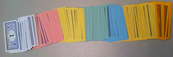 Monopoly (board game) money that can be used in poker games.