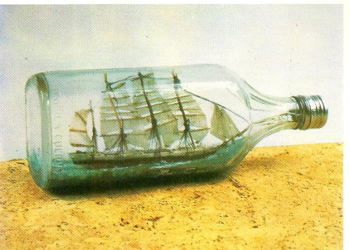 A ship in a bottle is a masterpiece.