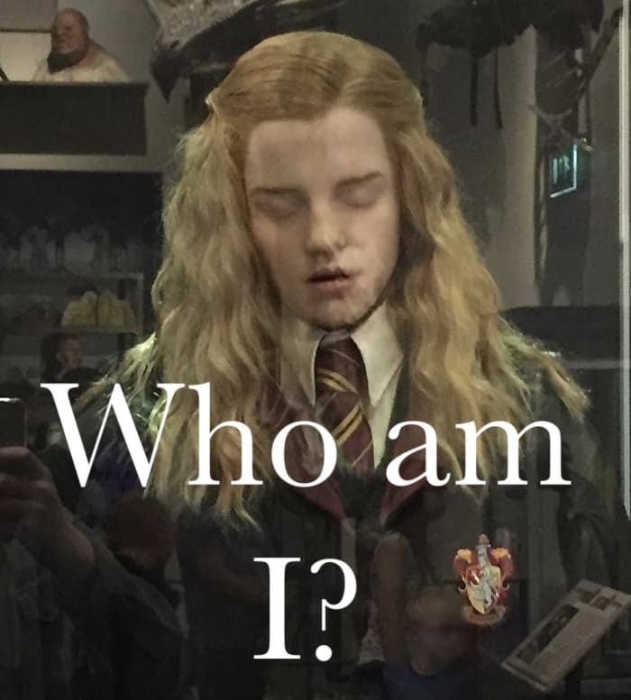 The Who am I? guessing game can involve fictional characters.