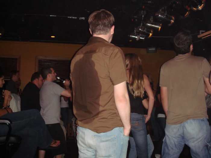 Sweat is a big issue for both men and women in salsa clubs.