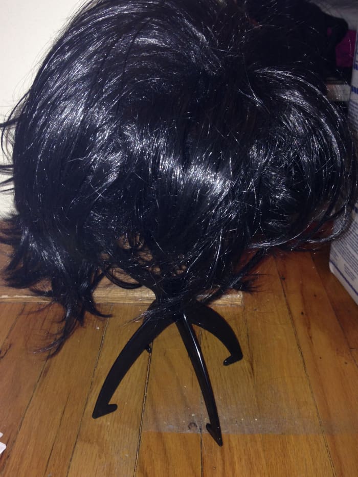 Story time: I bought this wig at a cosplay swap. Meaning someone had already styled it with gel. Meaning I had a heck of a time trying to re-style it for the character I wanted to cosplay as. Lesson learned.