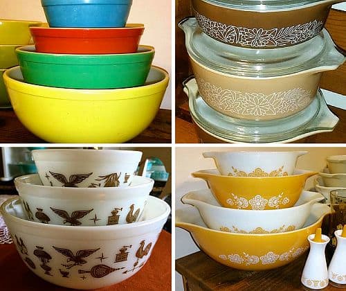 Vintage Pyrex bowls are a popular item to collect. They come in many delightful patterns and colors, plus they come in handy in the kitchen.
