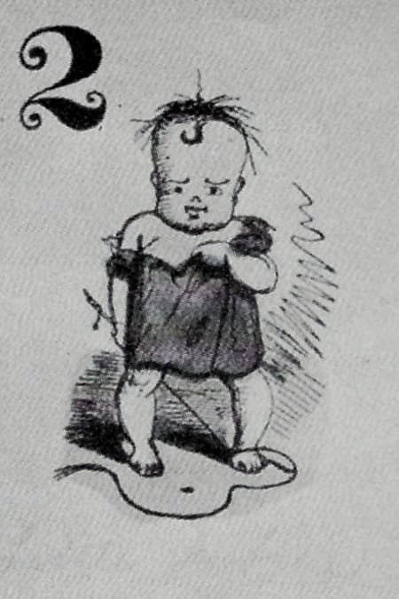 JOKER - THE BABY #2 This card from YANKEE NOTIONS may have inspired The Little Joker in Euchre.