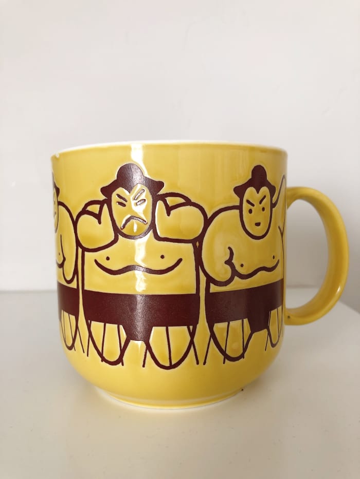 This mug is so unique and different. I love the color and the display. We bought this while we were in Tokyo, Japan.