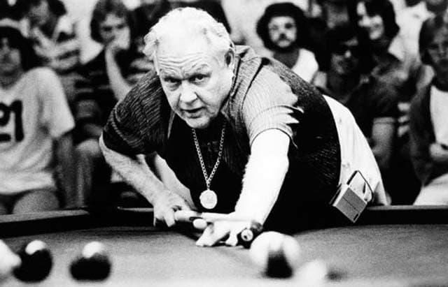 Here's Minnesota Fats cuing for a shot. An irrepressible showman, he was pocket billiards' greatest hustler.