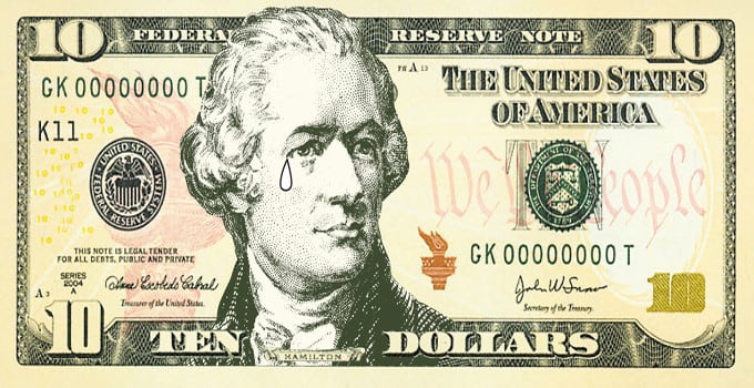 In 2015, the U.S. Treasury announced that it was booting Alexander Hamilton from the $10 bill and replacing him with a woman.