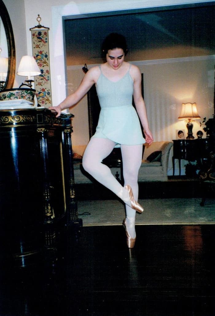 Photo taken after my very first pointe lesson. My first pair of pointe shoes was more exciting than my drivers' license (yes, really).