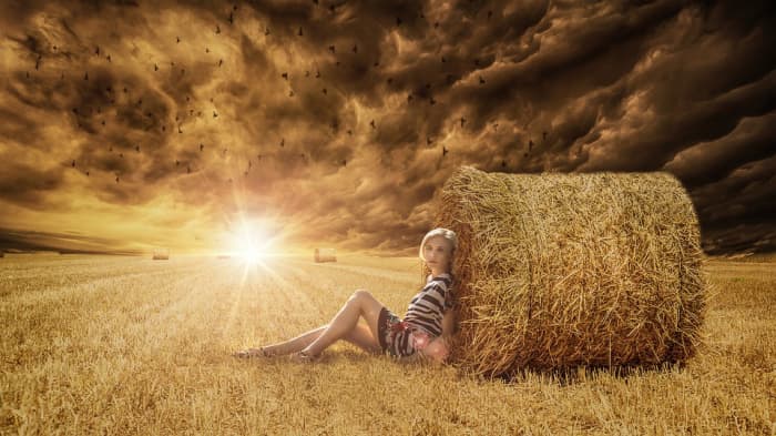 In all of the years that I lived on a farm, I never laid eyes on a pretty girl like this one above and if I had, she would have been a mirage.