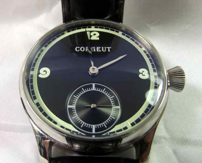 Corgeut 1527 mechanical watch with Asian 6498 movement
