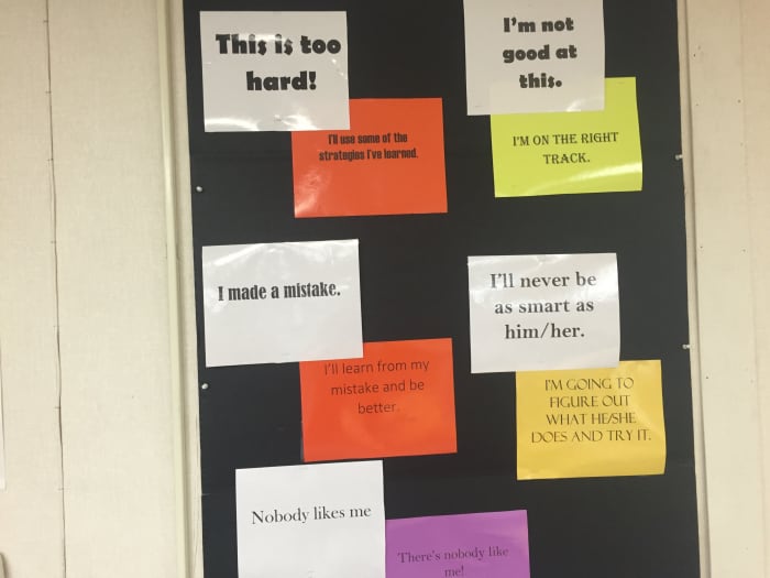 A motivation board in my classroom. I use this to motivate my kids who are struggling (with reading as well as anything else).