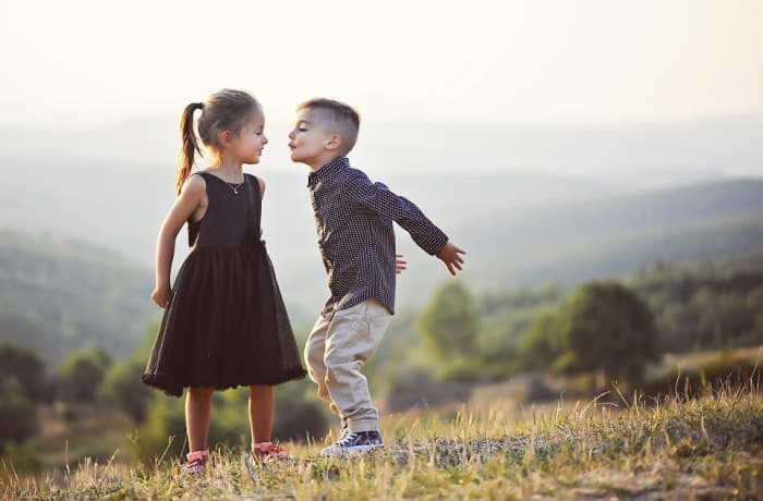 Kissing (can) start at a young age--but have you noticed (in reality) how much kissing is really going on?